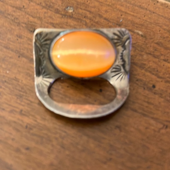 Ben J. Chavez Jewelry - Stamped Ben J. Chavez Brooch/ Eye Glasses Holder